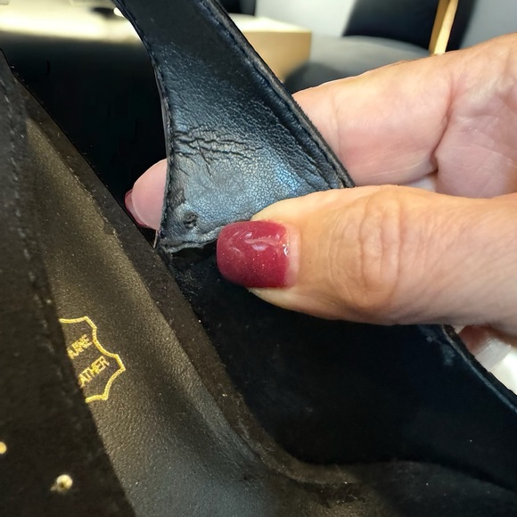 Aldo black heels with gold trim and sparkly embellishments - Picture 4 of 11